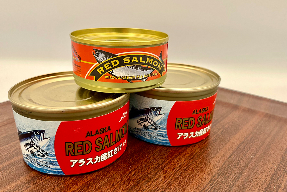 Canned red salmon from Alaska